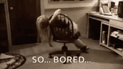 Woman Lying On Office Chair Bored GIF