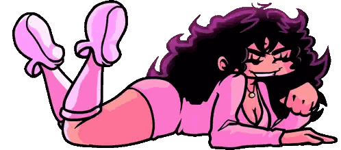 Woman Lying On Stomach Smiling Sticker