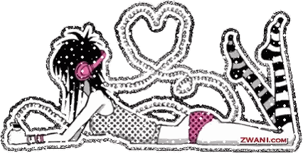 Woman Lying On Stomach With Headphones Sticker