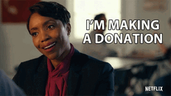 Woman Making Donation GIF