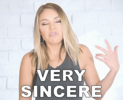 Woman Making Face Saying Very Sincere GIF