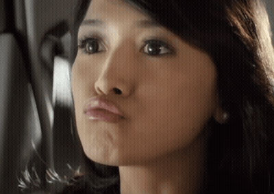 Woman Making Face With Mouth Open GIF