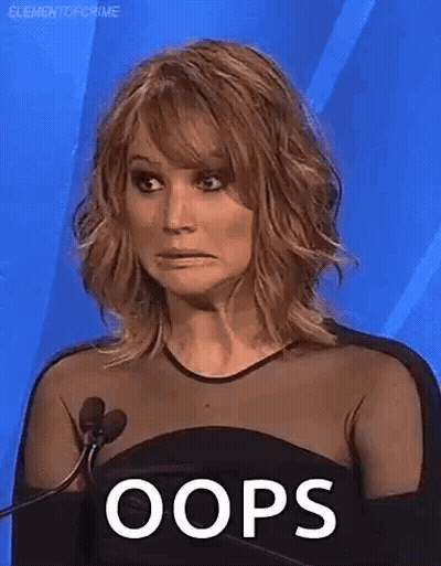 Woman Making Funny Face At Microphone GIF