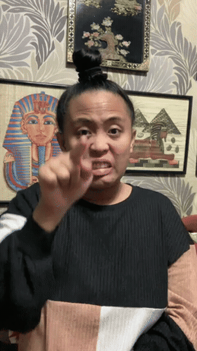 Woman Making Funny Face By Pharaoh GIF