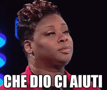 Woman Making Funny Face Che Dio Ci Aiuti GIF