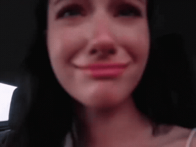 Woman Making Funny Face Close Up GIF