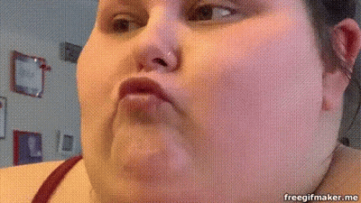 Woman Making Funny Face Close Up GIF