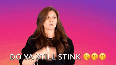 Woman Making Funny Face Do Ya Still Stink GIF