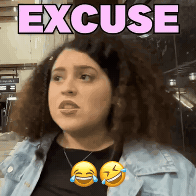 Woman Making Funny Face Excuse GIF