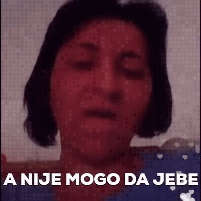 Woman Making Funny Face Eyes Closed A Nije Mogo Da Jebe GIF