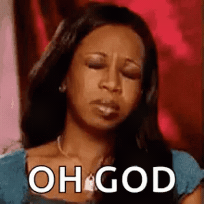 Woman Making Funny Face Eyes Closed Oh God GIF