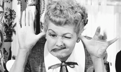 Woman Making Funny Face In Black And White GIF