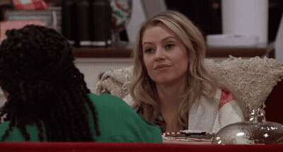 Woman Making Funny Face In Chair GIF