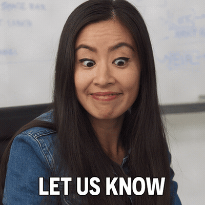 Woman Making Funny Face Let Us Know GIF