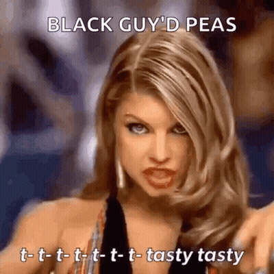 Woman Making Funny Face Saying Black Guy D Peas GIF