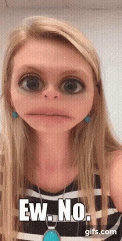 Woman Making Funny Face Saying Ew No GIF