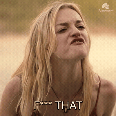 Woman Making Funny Face Saying F That GIF