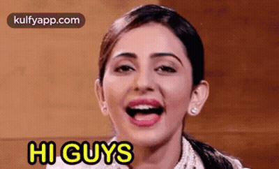 Woman Making Funny Face Saying Hi Guys GIF