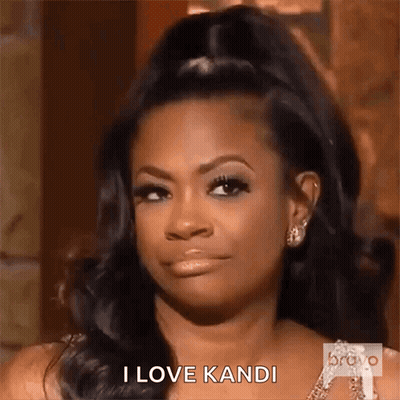 Woman Making Funny Face Saying I Love Kandi GIF