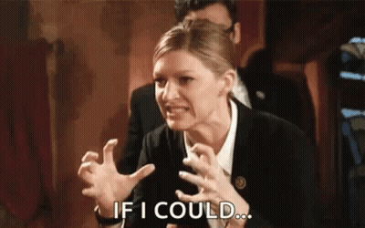 Woman Making Funny Face Saying If I Could GIF