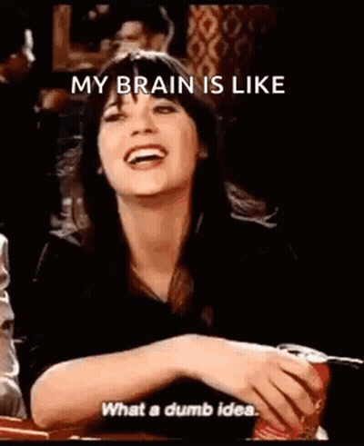 Woman Making Funny Face Saying My Brain Is Like Do It GIF