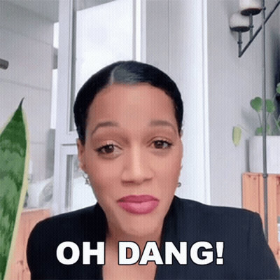 Woman Making Funny Face Saying Oh Dang GIF