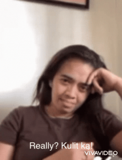 Woman Making Funny Face Saying Really? Kulit Ka! GIF