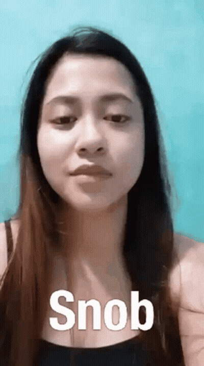 Woman Making Funny Face Saying Snob GIF