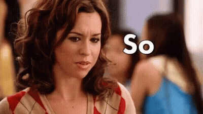 Woman Making Funny Face Saying So GIF