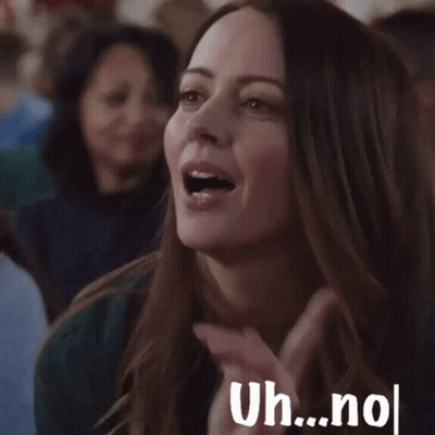 Woman Making Funny Face Saying Uh No GIF
