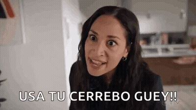 Woman Making Funny Face Saying USA Tu Cerrebo Guey GIF