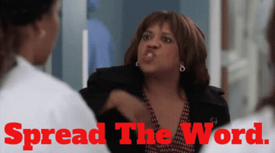 Woman Making Funny Face Spread The Word GIF