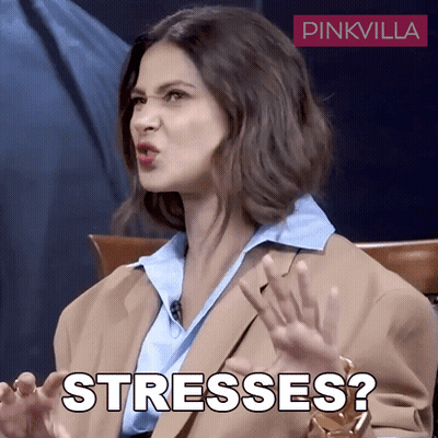 Woman Making Funny Face Stresses GIF