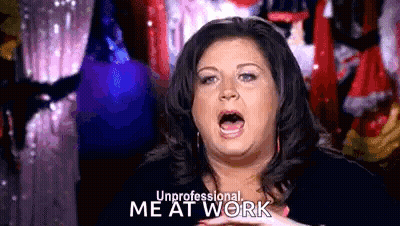 Woman Making Funny Face Unprofessional Me At Work GIF