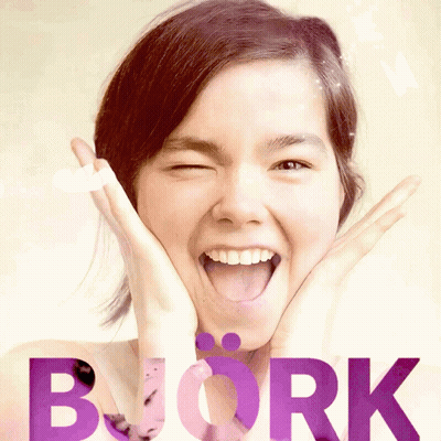 Woman Making Funny Face With Bjork GIF