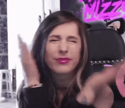 Woman Making Funny Face With Eyes Closed GIF
