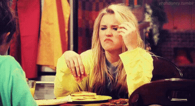 Woman Making Funny Face With Food GIF
