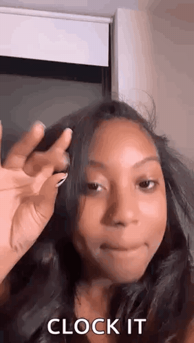 Woman Making Funny Face With Hair GIF