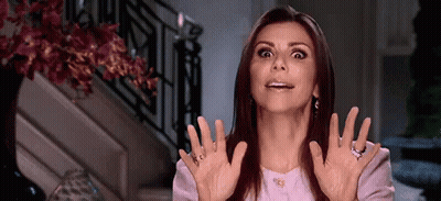 Woman Making Funny Face With Hands Up GIF