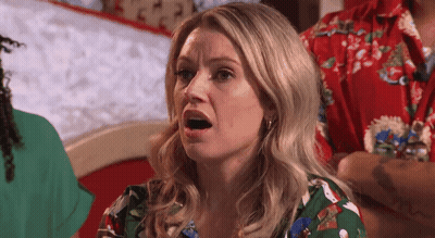 Woman Making Funny Face With Open Mouth GIF