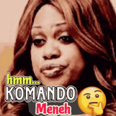 Woman Making Funny Face With Smiley And Hmm Komando Meneh GIF