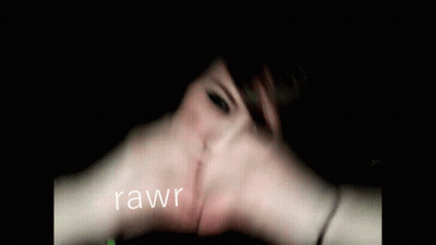 Woman Making Heart Hands With Rawr GIF