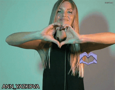 Woman Making Heart Shape Ann Yazkova GIF