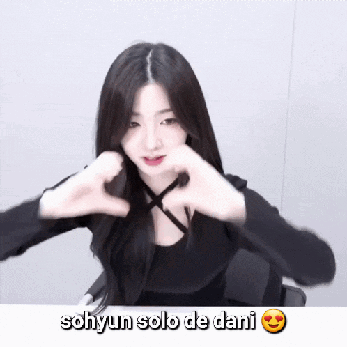 Woman Making Heart Shape With Hands Sohyun Solo De Dani GIF