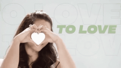 Woman Making Heart With Hands Follow To Love GIF