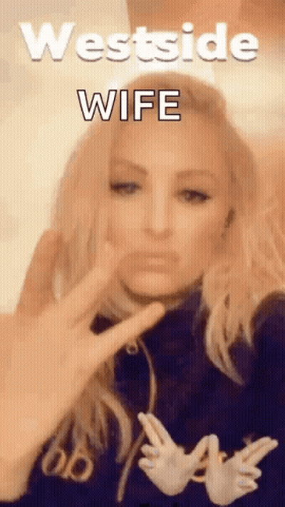 Woman Making Peace Sign Westside Wife GIF