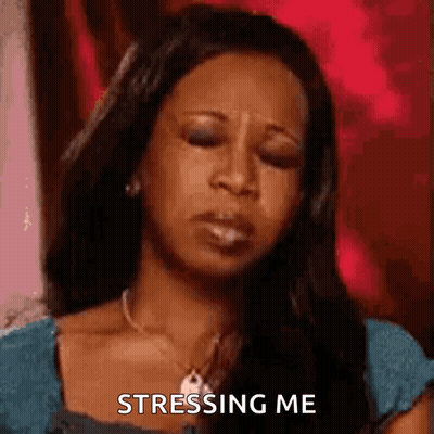 Woman Making Sad Face Saying Stressing Me GIF