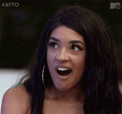 Woman Making Surprised Face GIF