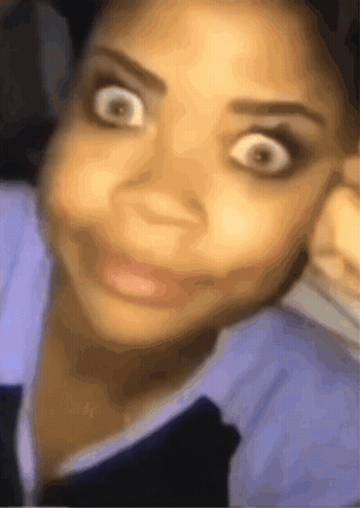Woman Making Surprised Face GIF