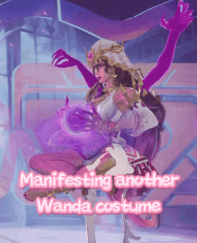 Woman Manifesting Another Wanda Costume GIF